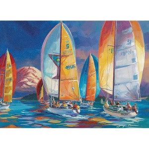 1000 Piece Jigsaw Puzzle For Adults And Teens With Sailboats - The Artist Collection Featuring Jennifer Bowman Toy Puzzles For Beginners