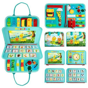 Ancistro Toddler Busy Board, Travel Toys, Montessori Toys For Age 1 2 3 4 Boys And Girls, Toddler Activities Board Educational Toys For Learning Fine Motor Skills