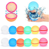 98K Reusable Water Balloons Self Sealing Easy Quick Fill, Silicone Water Balls Summer Fun Outdoor Water Toys Games For Kids Adults Outside Play, Bath Backyard Swimming Pool Party Supplies (12 Pcs)