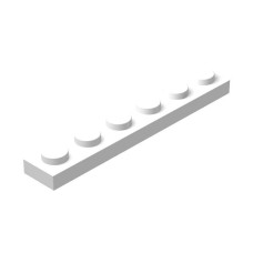 classic Building Bulk 1x6 Plate, White Plates 1x6, 100 Piece, compatible with Lego Parts and Pieces 3666(color:White)