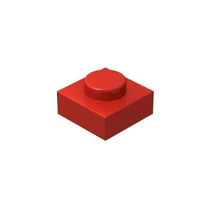 Classic Building Bulk 1X1 Plate, Red Plates 1X1, 200 Piece, Compatible With Lego Parts And Pieces 3024(Color:Red)
