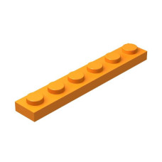 classic Building Bulk 1x6 Plate, Orange Plates 1x6, 100 Piece, compatible with Lego Parts and Pieces 3666(color:Orange)