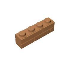 Classic Bulk Brick Block, Masonry Profile Bricks Wall Blocks Parts, 100 Pcs Light Coffee 1X4 Masonry Profile Brick, Compatible With Lego Parts And Pieces 15533(Colour:Light Coffee)