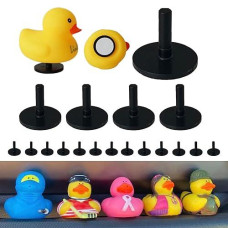 Teyouyi 8Pcs Duck Plug - Rubber Duck Mount,Flock Locker Rubber Duck Holder For Jeep Dash And Fixed Display,Gift For Jeep Lover,Black(Excluding Rubber Duck)