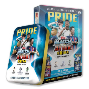 Topps Match Attax Extra 22/23 - Uefa Champions League Football Cards (Mega Tin - Pride)