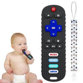 Baby Remote Control Toy,Baby Chew Toy Remote Control Looks Real,Remote Control Teether For Babies(Black)