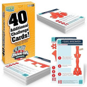Gamie Challenge Cards For Stacking Cups Game - 40 Additional Cards With Instructions - 20 Medium And 20 High Difficulty Cards For Next Level Fun - Stacking Cups Sold Separately