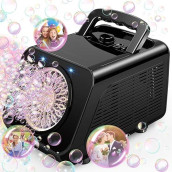 Bubble Machine, Automatic Bubble Blower With 20000+ Bubbles Per Minute, Portable Bubble Machine For Kids And Toddler With 2 Speed Levels, Outdoor Toys For Parties, Birthday, Wedding, Christmas