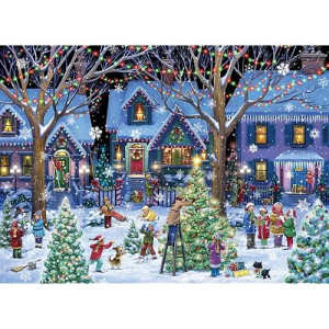 Christmas Cheer Jigsaw Puzzle Advent Calendar 1000 Pieces By Vermont Christmas Company - 24 Puzzle Sections To Complete - Count Down To Christmas Each Day In December