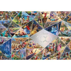 Ceaco - Disney'S 100Th Anniversary - Thomas Kinkade - 100Th Anniversary Collage - 2000 Piece Jigsaw Puzzle, 38 X 26