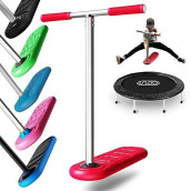 2023 Indo 570 Red Trick Scooter - Trampoline Scooter & Pro Scooter For Kids - Trick Scooter For Kids Ages 6-12 - Practice & Improve Scooter Tricks From Home - Indoor & Outdoor Stunt Scooter