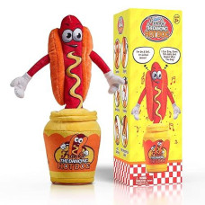 Gagster Dancing Hot Dog-Tells Jokes And Sings Amusing Songs, It Yodels, Making It A Hilarious Gift Option, Funny Gag Gifts For Kids & Adults, Talking Hotdog Decor Baby Toy, Mimicking Toy For Toddler