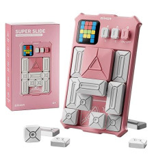 Giiker Super Slide Puzzle Games, Original 500+ Challenges Brain Teaser Puzzle, Toys For Kids, Travel Games Birthday Gifts Easter Basket Stuffers For Boys Girls, Activities For Road Trips-Baby Pink