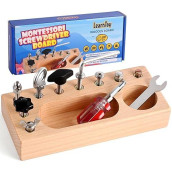Learntoy Montessori Toys For 3 4 5 Year Old - Montessori Screwdriver Board Set - Learning Sensory Toys - Fine Motor Skills Toys Preschool Materials - Toddler Travel Toys - Waldorf Stem