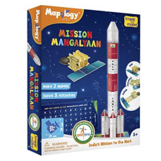 Imagimake Mapology Mangalyaan Isro Rocket Model & Satellite Astronaut Toy Educational Toys for Kids 5+Years 3D Puzzles gifts for 5 Year Old Boy & girl, Multi-coloured