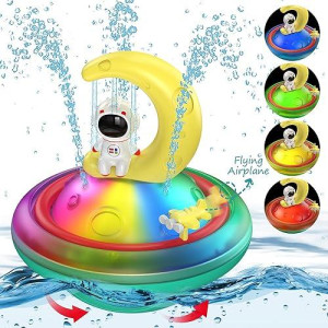 Baby Bath Toys For Toddlers, Criolpo Spray Water Toy Rotation Baby Light Up Bath Toys, Automatic Induction Sprinkler Shower Toys With Led, Bathtub Pool Bath Toys Gift For 1 2 3 4 5 Year Old Boys Girls