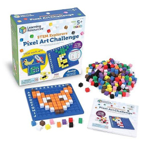 Learning Resources Stem Explorers Pixel Art Challenge, 402 Pieces, Ages 5+, Stem Toys For Kids, Coding Basics For Kids, Stem Activities For Classroom, Medium