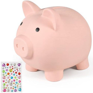 Hizgo Piggy Bank | Plastic Piggy Bank | Coin Bank For Kids | Baby Shower & Birthday & Children'S Day Nursery Decor | Flesh Color