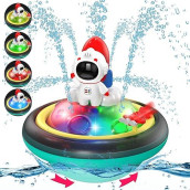 Baby Bath Toys For Toddlers, Criolpo Spray Water Toy Rotation Baby Light Up Bath Toys, Automatic Induction Sprinkler Shower Toys With Led, Bathtub Pool Bath Toys Gift For 1 2 3 4 5 Year Old Boys Girls