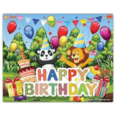 Just Smarty Happy Birthday Puzzles For Toddlers 1-3 | 19 Pieces Mini Puzzles | Birthday Puzzle For Boys And Girls | Preschool Puzzles | Kids Puzzles | 3-5 Years Toddler Birthday Gift | Shaped Puzzles