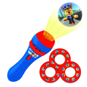 LEXiBOOK, Paw Patrol, Stories Projector, Torch Light and Projector with 3 Discs, 24 Images, create Your own Stories, LTc050PA