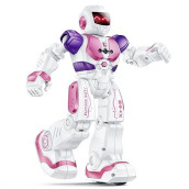 Ruko 6088 Robot Toys For Kids, Rc Robot For Girls, Gesture Sensing Interactive Smart Robot, Singing Dancing Rechargeable Programmable, Gifts For Girls & Boys 3 4 5 6 Years Old, Pink