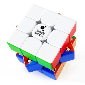 Swift Block 355S Magnetic 3X3 Speed Cube, 48 Magnets Classic Magic Cube Original Stickerless Fast Smooth Great Corner-Cutting Solving Puzzle Game Brain Toy For Kids And Adult