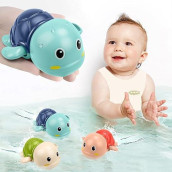 Bath Toys For Toddlers 1-3 Year Old Boys Gifts,Swimming Turtle Bath Toys, Floating Wind-Up Bathtub Toys For Baby, Toddler Pool Water Toys For 1 2 3 4 Year Old Boys Girls Gifts