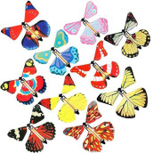 Outee 10 Packs Flying Butterfly Card Surprise Wind Up Butterfly In The Book Rubber Band Powered Gift Butterfly Fairy Flying Toy Great Xmas Gifts Surprise Gift Teacher Appreciation Gift