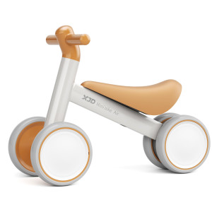 Xjd Baby Balance Bikes Bicycle Baby Toys For 1 Year Old Boy Girl 10 Month -36 Months Toddler Bike Infant No Pedal 4 Wheels First Bike Or Birthday Gift Children Walker (Brown Gray, Upgrade)