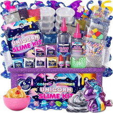 Original Stationery Cosmic Shimmer Unicorn Slime Kit, Unicorn Toys For Girls With Galaxy Slime Glitter & Unicorn Color Slime, Unicorns Gifts For Girls