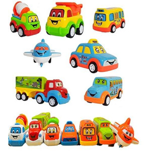 Royal Hub Exclusive, Non Toxic Unbreakable Automobile car Toy Set, Pull Back car Truck Toy Aeroplane Set for Kids Boy and girl, Pack of 7, Multicolor