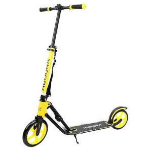 Hudora Scooter For Adults - Folding Adult Scooters Adjustable Height, Scooters For Teens 12 Years And Up, Kick Scooter For Outdoor Use, Lightweight Durable All-Aluminum Frame