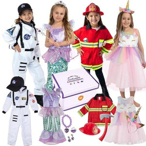 Born Toys Dress Up Clothes For Little Girls 4-6, Washable Toddler Costumes For Kids Pretend Play 3T-4T