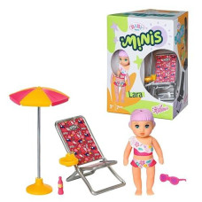 Baby Born Minis Playset Summertime With Lara 906132-7Cm Doll With Exclusive Accessories And Moveable Body For Realistic Play - Suitable For Kids From 3+ Years