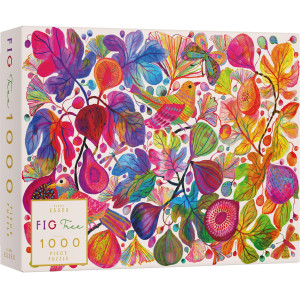 Elena Essex 1000 Piece Puzzle For Adults - Fig Tree Puzzles Puzzles For Adults Colorful Floral Bird Rainbow Gradient Puzzle Jigsaw Puzzle Size 20X28 Inches