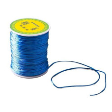 Promise Babe Blue Satin Rattail Cord For Baby Teething Necklace 75M Diy Teether Craft Supplies Line