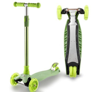 3 Wheel Scooter For Kids Ages 6-12,Kids Scooter With Light Up Wheels, Sturdy Deck Design, And 4 Height Adjustable Suitable For Kids Ages 3-12