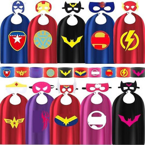 Phimas Superhero�S Children�S Cape, Toys For Boys And Girls Aged 3 To 10, Christmas Cartoon Costumes And Party Supplies (Superhero Mix 10 Pieces)