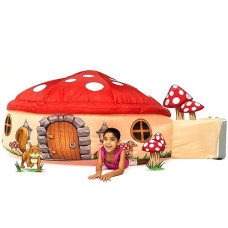 The Original Patented Airfort - Build A Fort In 30 Seconds, Inflatable Fort For Kids, Play Tent For 3-12 Years, A Playhouse Where Imagination Runs Wild, Fan Not Included (Mushroom House)