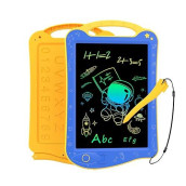 Lcd Drawing Pad For Kids, Guyucom Colorful Toddler Doodle Board For Children 3 4 5 6 Years Old, Writing Tablet Toys For Travelling, Christmas Birthday Gifts Presents For Boys Girls(Blue/Yellow)
