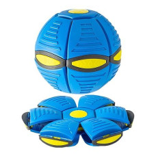 Geohee Pet Toy Flying Saucer Ball For Dogs, Magic Ball Toy, Portable Flying Saucer Toys Stomp Magic Ball Childrens Toy, Magic Ufo Ball, Creative Decompression Ball Pet Toy For Kids Outdoor (Blue)