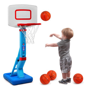 Toddler Basketball Hoop Height Adjustable Kids Basketball Hoop For Indoor Outdoor Play Portable Basketball Goal Poolside Basketball Hoop For Swimming Pool Basketball Toy For Boys Girls