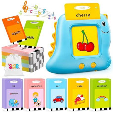Timingsxd 540 Sight Words Talking Flash Cards - Educational Developmental Toddler Learning Toys, Montessori Speech Therapy Toys For Toddler 2-6 Years Old Boys And Girls, Blue