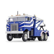 1953 Kenworth Bullnose Heavy-Duty Holmes Wrecker Tow Truck Rich Blue And White 1/34 Diecast Model By First Gear