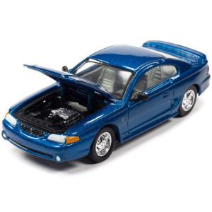 1997 Ford Mustang Cobra Blue Metallic Racing Champions Mint 2022 Release 2 Limited Edition To 8524 Pieces Worldwide 1/64 Diecast Model Car By Racing Champions