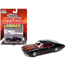 1969 Oldsmobile 442 Black With Red Stripes And Red Interior Racing Champions Mint 2022 Release 2 Limited Edition To 8572 Pieces Worldwide 1/64 Diecast Model Car By Racing Champions