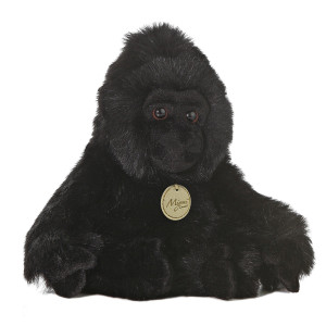 Aurora� Realistic Miyoni� Gorilla Stuffed Animal - Lifelike Detail - Cherished Companionship - Black 11 Inches