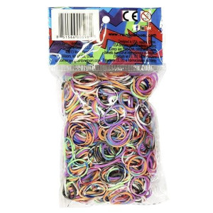Rainbow Loom Assorted Tie Dye Rubber Bands with 24 C-Clips (600 Count)
