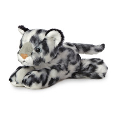 Aurora Adorable Mini Flopsie Snow Leopard Stuffed Animal - Playful Ease - Timeless Companions - Gray 8 Inches
